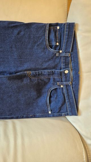 Vaqueros MUJI Rectos Azul Oscuro Talla 30