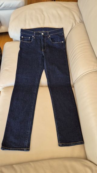 Vaqueros MUJI Rectos Azul Oscuro Talla 30