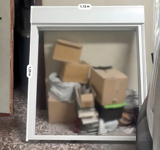 Ventana corredera aluminio blanco doble cristal