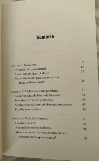 Libro " A sutil arte de ligar o f*da-se"portugués