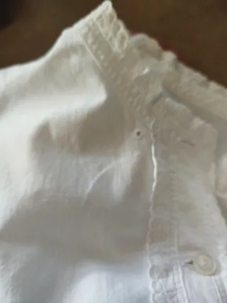 Camisa antigua de algodón con iniciales