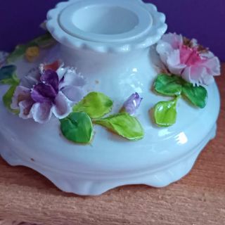 Portacandela Coalport England )  & Delts Blauw