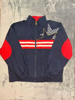 Rare Track Jacket Fila Vintage 90s, USA Flag, Big