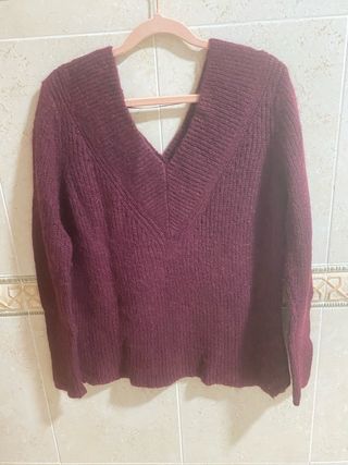 Jersey Kookai granate lana talla M