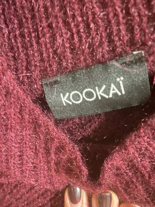 Jersey Kookai granate lana talla M