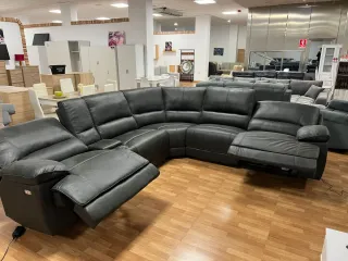 sofa de piel negro nuevo