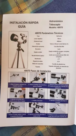 Telescopio con trípode
