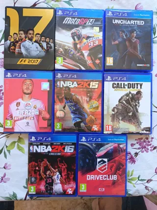 Lote 6 Juegos PS4: FIFA, NBA, Uncharted...