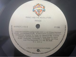 Prince Parade LP Venezuela 1986