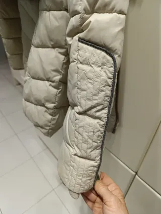 Plumífero acolchado beige talla XL