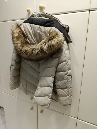 Plumífero acolchado beige talla XL