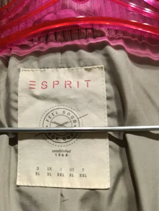 Plumífero acolchado beige talla XL