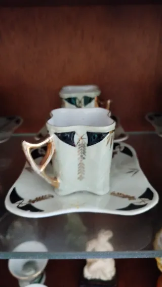 Juego tazas café antiguo