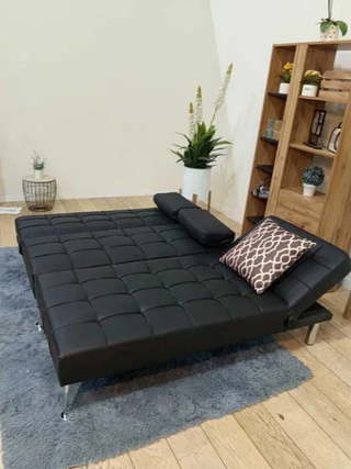 Sofá Cama Negro Polipiel 198cm ENVIAMOS A CASA