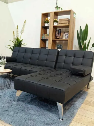 Sofá Cama Negro Polipiel 198cm ENVIAMOS A CASA