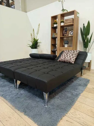 Sofá Cama Negro Polipiel 198cm ENVIAMOS A CASA