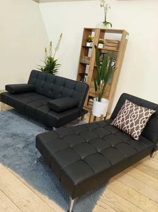 Sofá Cama Negro Polipiel 198cm ENVIAMOS A CASA