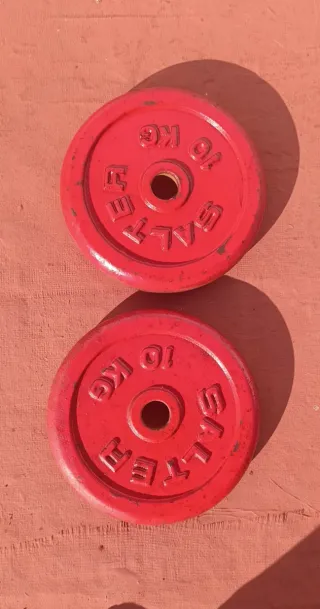 2 discos de pesas 10 kg