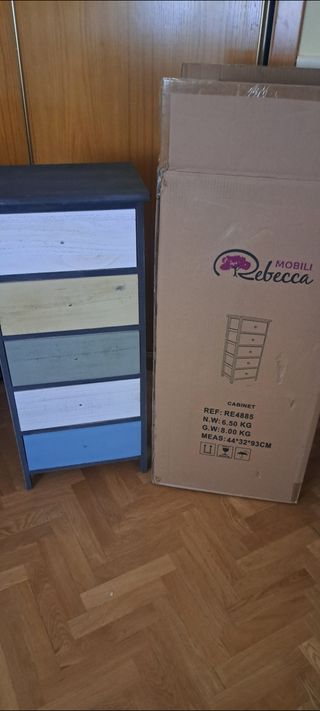 Chifonier 5 cajones madera paulownia