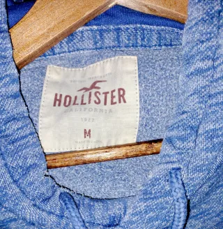Hollister Blue Hoodie Size M – Classic Logo Y2K