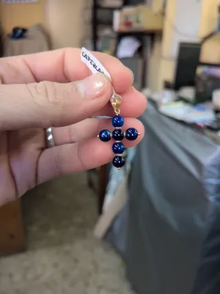 Cruz Oro 18k y Lapislázuli