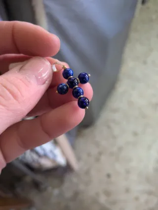 Cruz Oro 18k y Lapislázuli