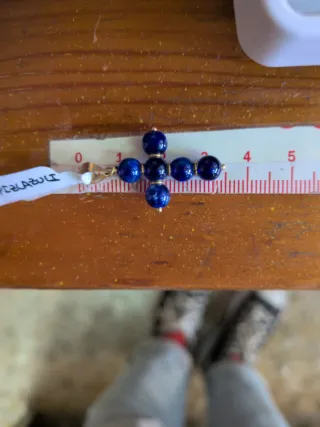 Cruz Oro 18k y Lapislázuli