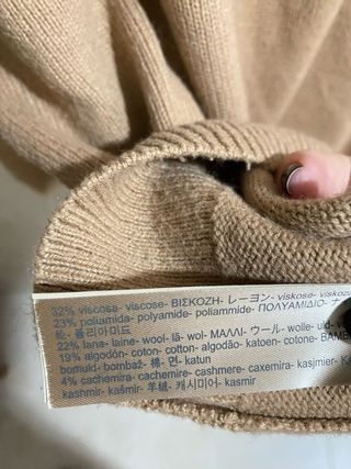 Jersey Massimo Dutti camel lana