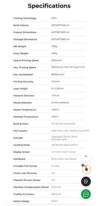 Impresora 3D Creality 3 v3 Ke negra