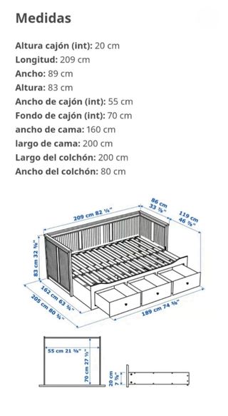 Cama nido Ikea Hemnes blanca