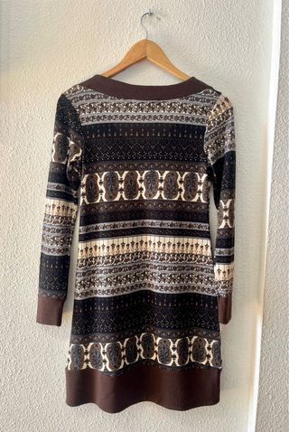 Vestido estampado manga larga