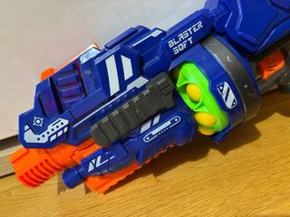 Pistola de Bolas Infantil Azul y Naranja