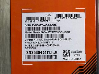 Gigabyte GeForce RTX 5070 Ti WindForce OC SFF 16GB