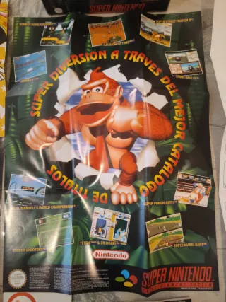 Caja Original Mando SNES + Pósters