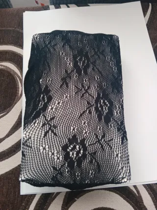 Medias de encaje negro