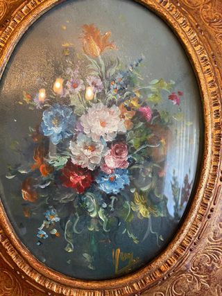 Pareja de bodegones florales