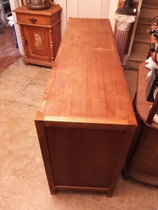 Aparador de Madera Maciza,4 Cajones y dos Puertas