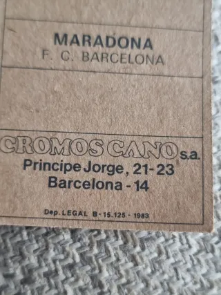 Cromo Maradana 84 FC Barcelona