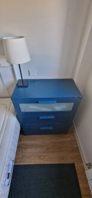 Cómoda Ikea Brimnes 3 cajones azul