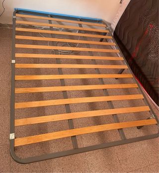 Somier metálico con lamas de madera De 1,35.