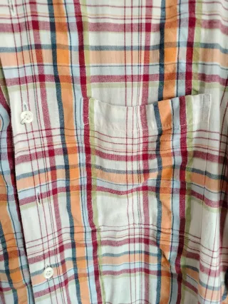 Camisa cuadros manga corta caballero