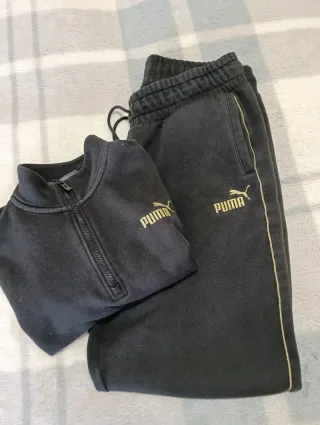 Chandal Puma original negro dorado