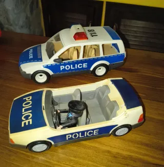 Avión Playmobil Policía, dos coches de policía..