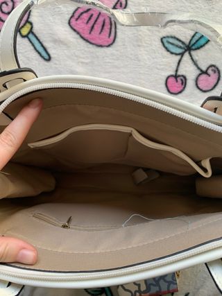 Bolso tote blanco con cartera