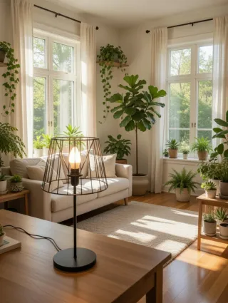 Lámpara de mesa baja + bombilla