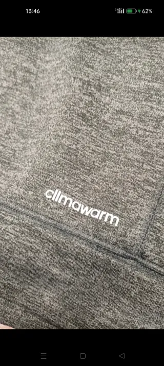 Felpa Adidas Climawarm Grigia Taglia L