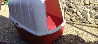 Arenero y transportín para gato