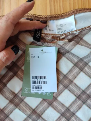 Minifalda H&M cuadros lencera