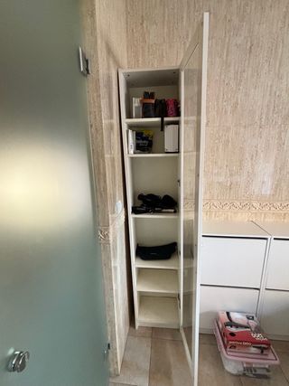 Armario Vitrina Blanco y Cristal