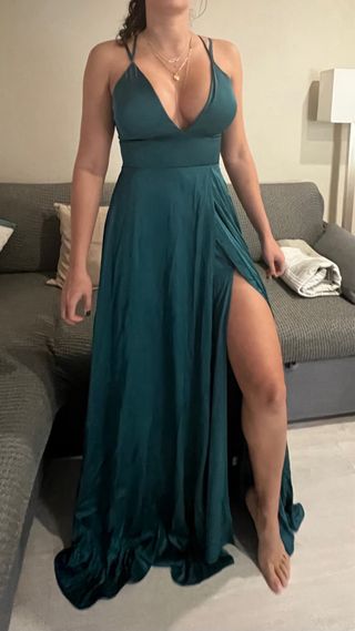 Vestido fiesta boda invitada verde